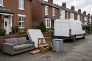 Bulky waste and unwanted furniture ready for collection in South Tyneside