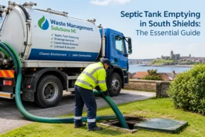 Septic tank emptying service in South Shields with a licensed waste tanker